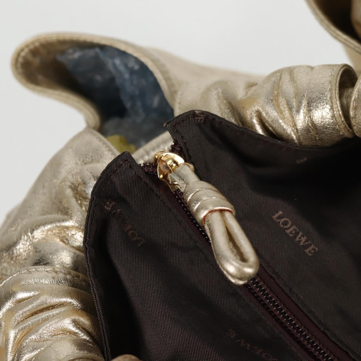 Loewe Anagram Logo Nappa Aire Hand Bag Leather, GOLD, LEATHER, Handbag