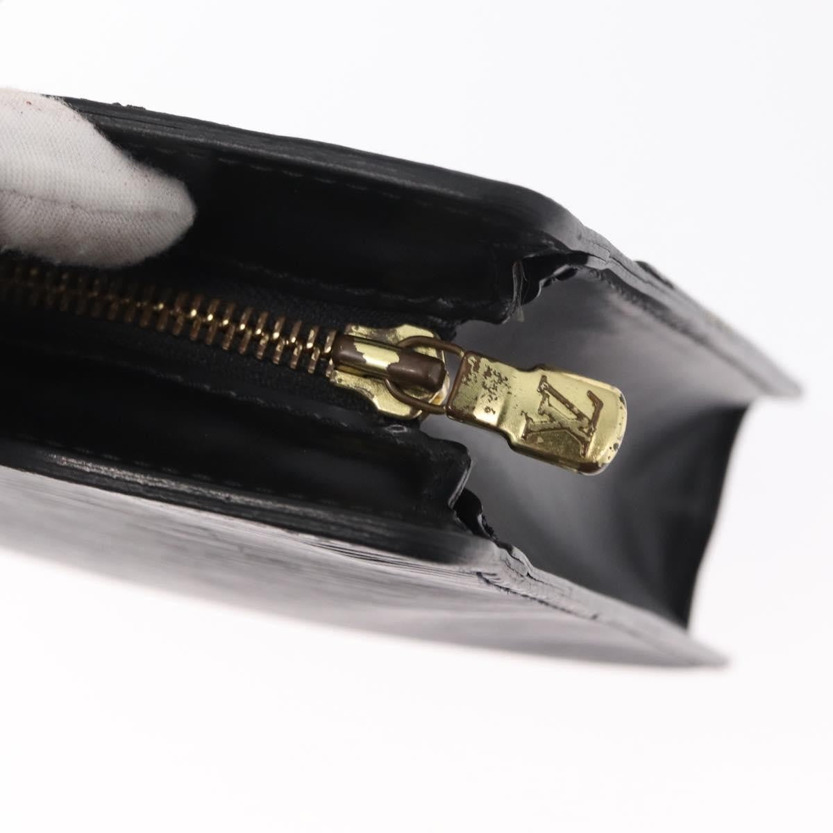 Louis Vuitton Pochette Homme Epi Leather, BLACK, LEATHER, Clutche & pouche