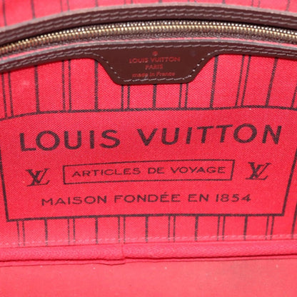Louis Vuitton Neverfull Tote Damier, BROWN, CANVAS, Tote bag