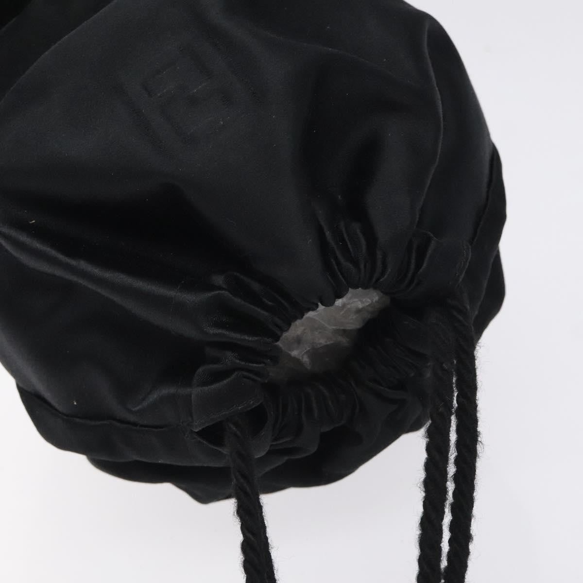 Fendi Vintage shoulderbag Satin, BLACK, SATIN, Shoulder bag