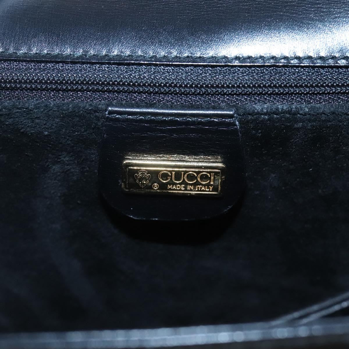 Gucci Vintage Handbag Leather, BLACK, LEATHER, Handbag