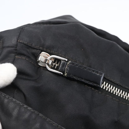 Prada Vintage Tote Tessuto with Leather, BLACK, NYLON, Tote bag