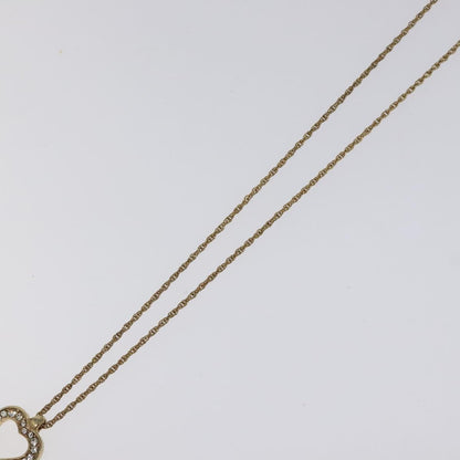 Christian Dior Logo Heart Pendant Necklace Metal, GOLD, METAL, Necklace