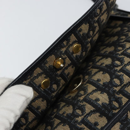 Christian Dior Vintage Trotter Shoulder Bag Canvas, NAVY, CANVAS, Shoulder bag