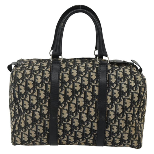Christian Dior Vintage Trotter Boston Bag Diorissimo Canvas, Navy, Canvas, Handbag