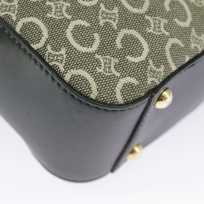 Celine C Macadam Handbag Canvas, Gray, Canvas, Handbag