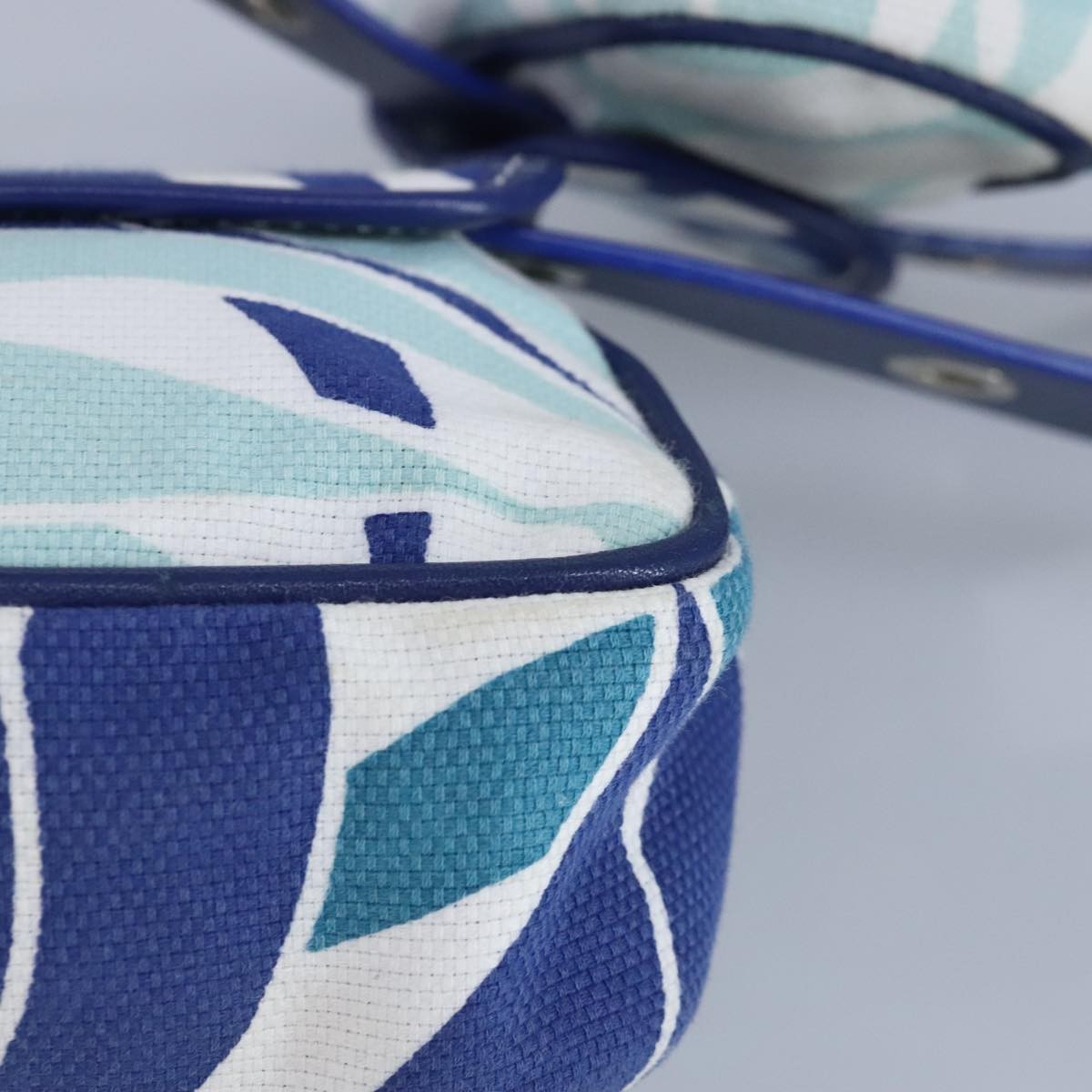 Bally Vintage Waist bag Leather and canvas, BLUE, CANVAS, Clutche & pouche