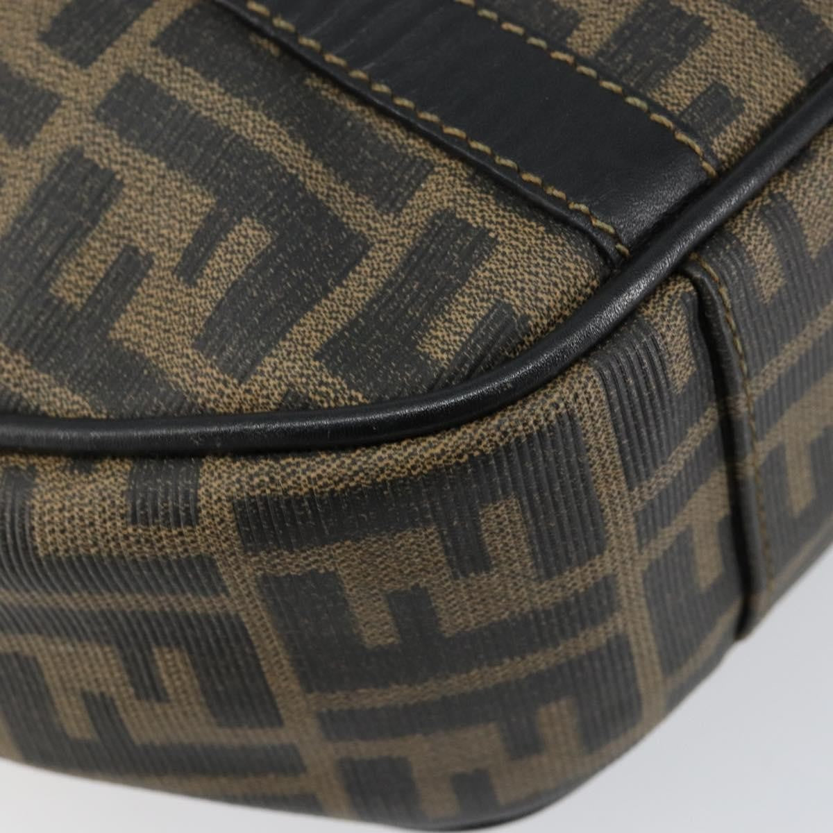 Fendi Zucca spalmati Zucca canvas spalmati flap rounded, BROWN, CANVAS, Handbag