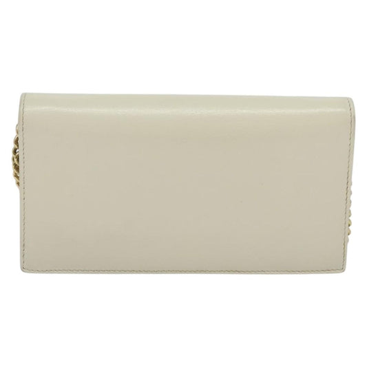 Gucci Horsebit 1955 Chain Wallet Leather, WHITE, LEATHER, Wallets