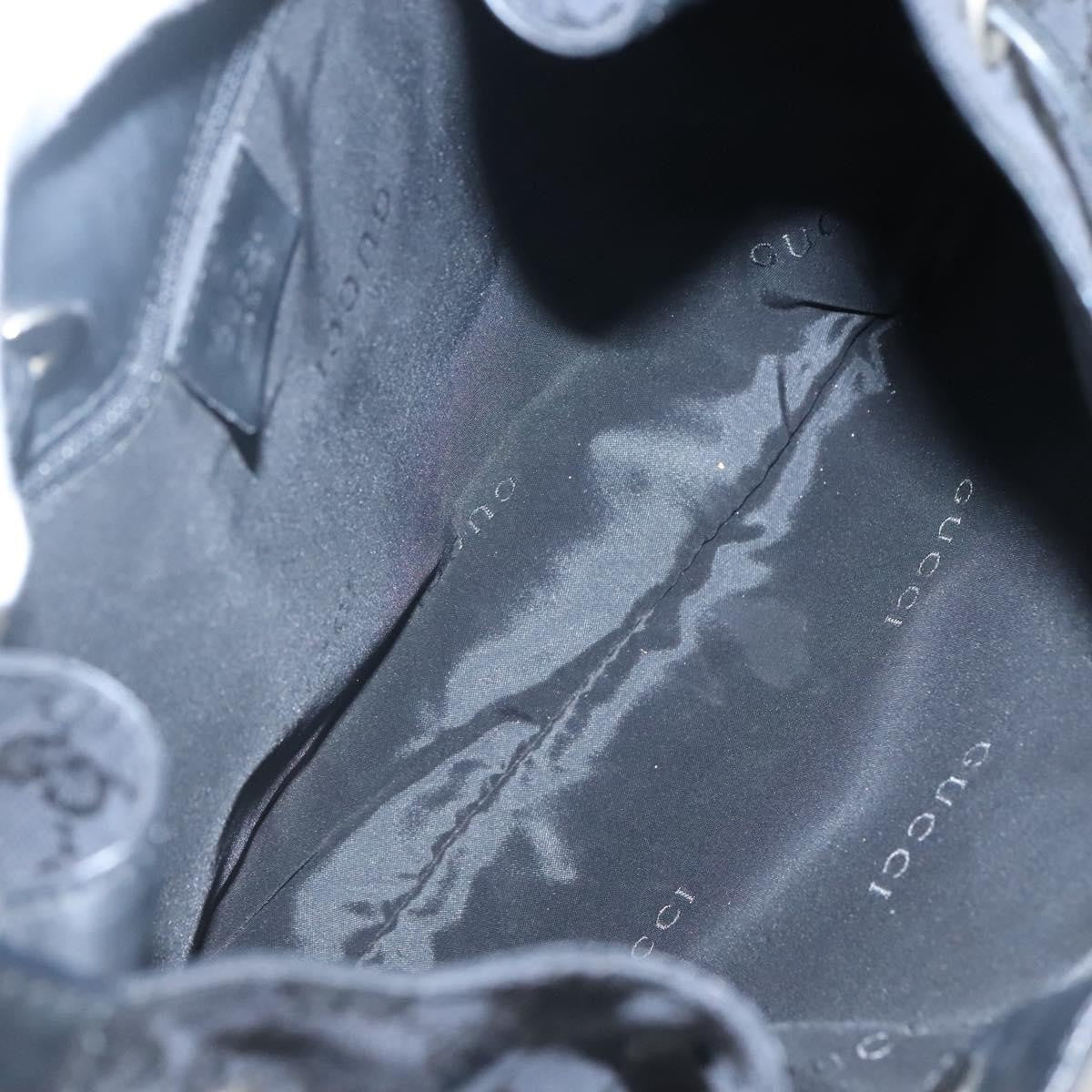 Gucci Miss Bamboo Bucket Bag GG Canvas, BLACK, CANVAS, Shoulder bag