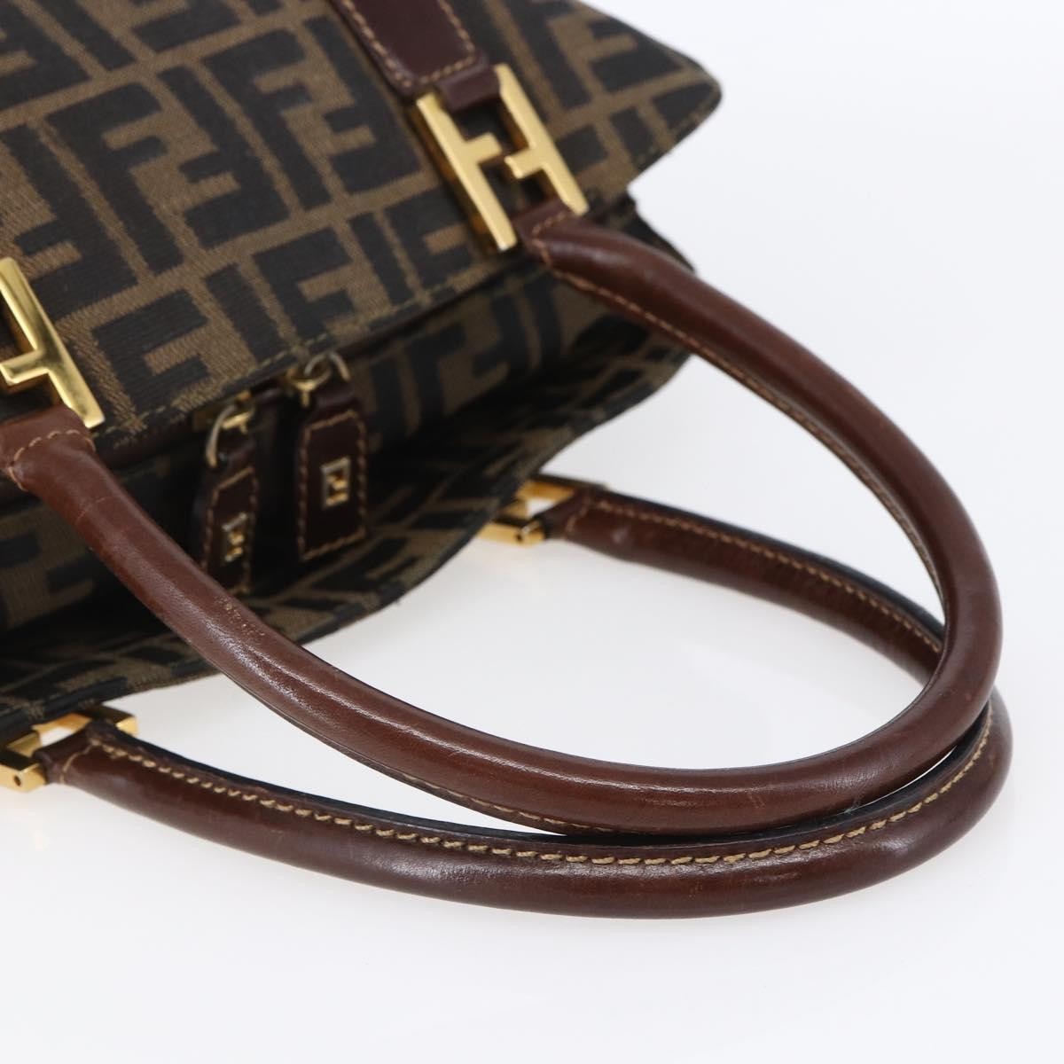 Fendi Vintage Convertible Satchel Zucca Canvas, BROWN, CANVAS, Handbag