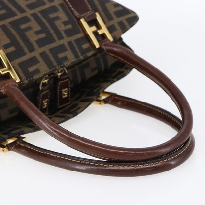 Fendi Vintage Convertible Satchel Zucca Canvas, BROWN, CANVAS, Handbag