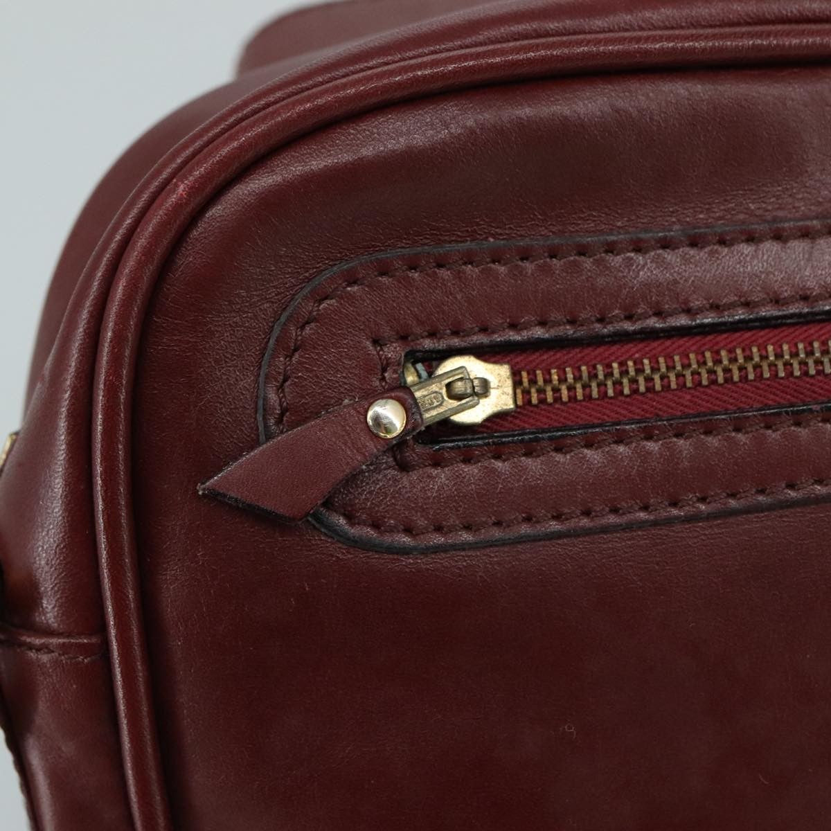 cartier Must de Cartier Shoulder Bag Leather, Burgundy, Leather, Shoulder Bag