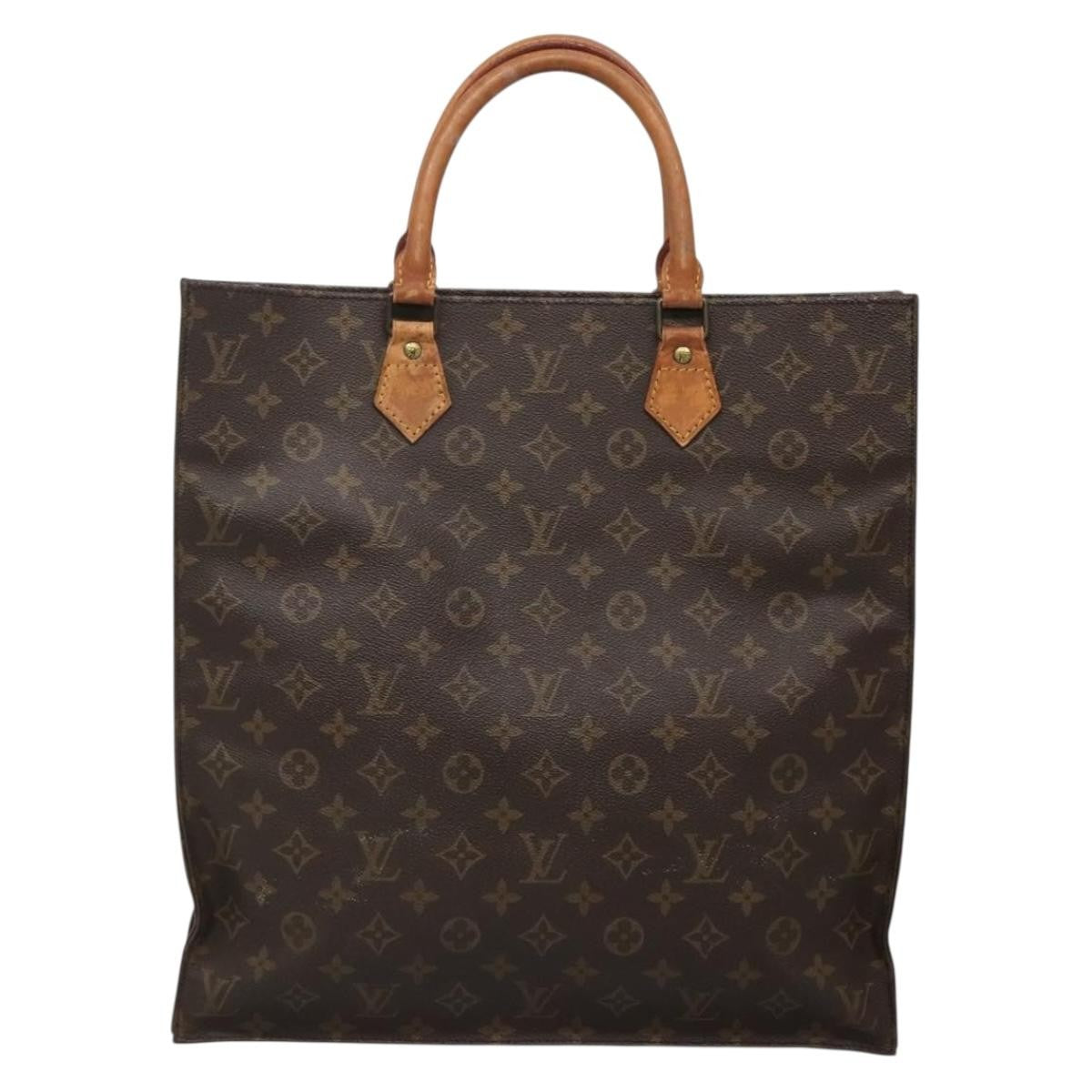 Louis Vuitton Sac Plat Bag Monogram Canvas, BROWN, CANVAS, Handbag