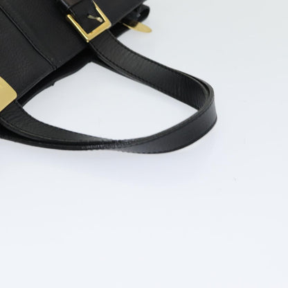 Burberry Vintage Handbag Leather, BLACK, LEATHER, Handbag