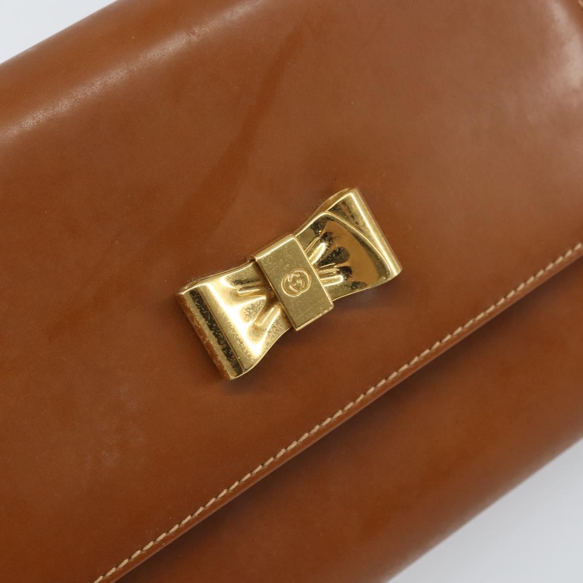 Gucci Vintage Shoulder Bag Leather, BROWN, LEATHER, Shoulder bag