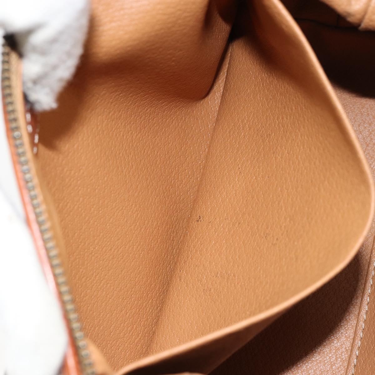 Celine Macadam Pochette Canvas and Leather, BROWN, CANVAS, Clutche & pouche