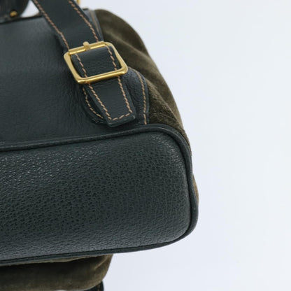 Gucci Vintage Bamboo Backpack Suede, KHAKI, SUEDE, Backpack