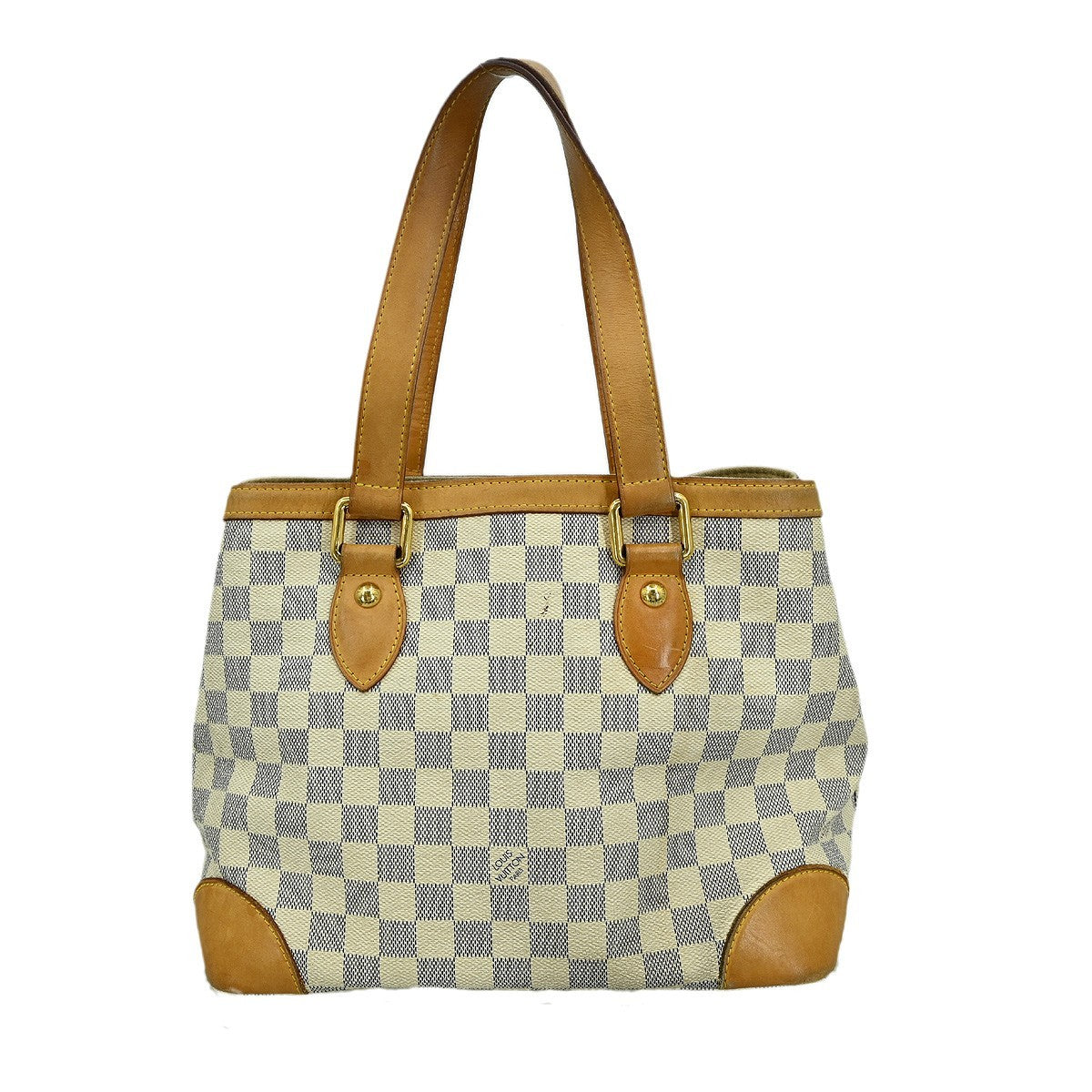 Louis Vuitton Hampstead Handbag Damier, WHITE, CANVAS, Tote bag