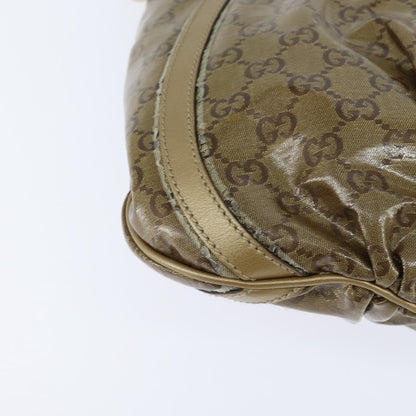 Gucci D Ring Messenger Bag GG Coated Canvas, GOLD, CANVAS, Shoulder bag