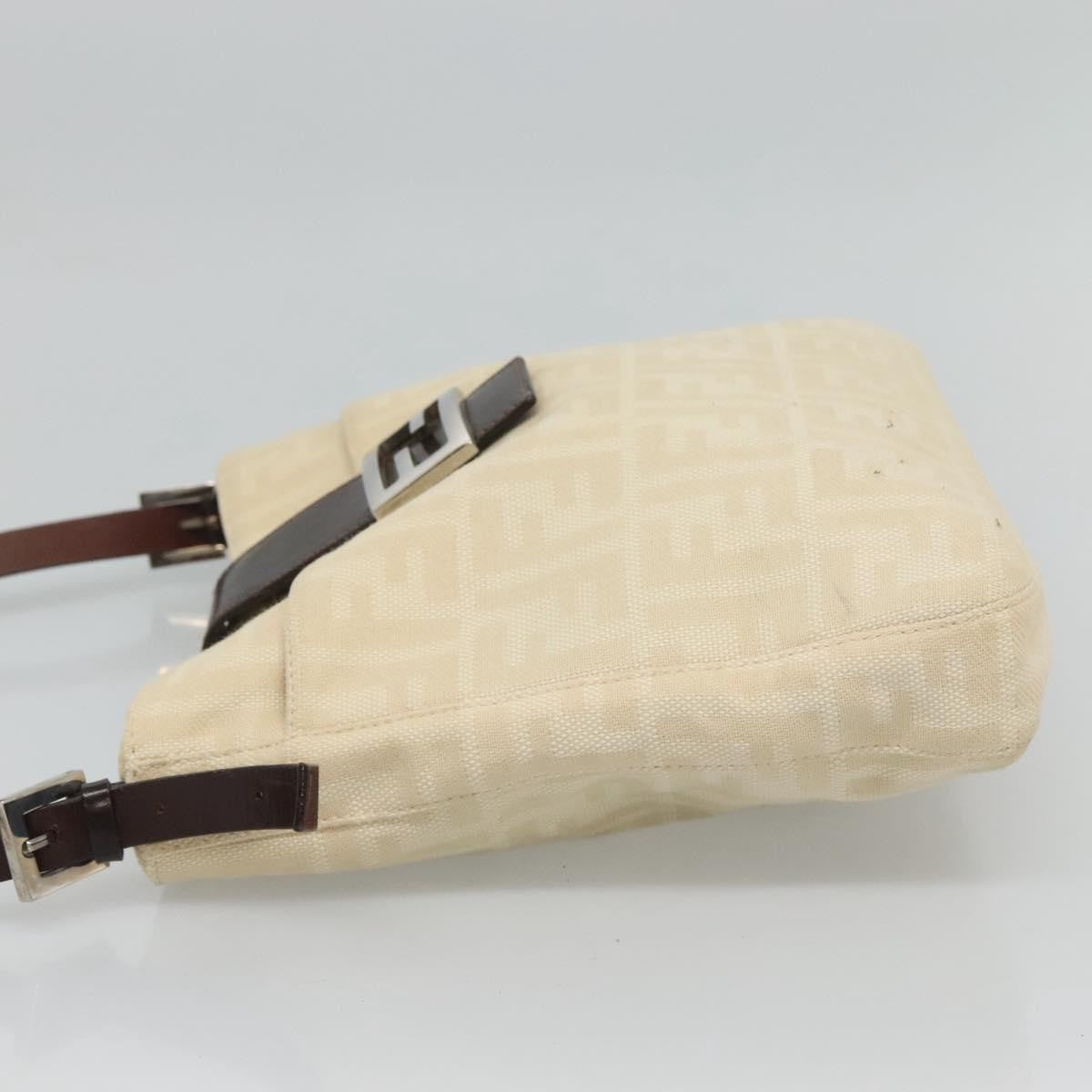 Fendi Vintage FF Belted Hobo Canvas, BEIGE, CANVAS, Shoulder bag