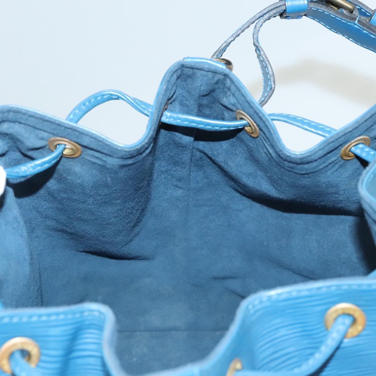 Louis Vuitton Petit Noe Handbag Epi Leather, BLUE, LEATHER, Shoulder bag