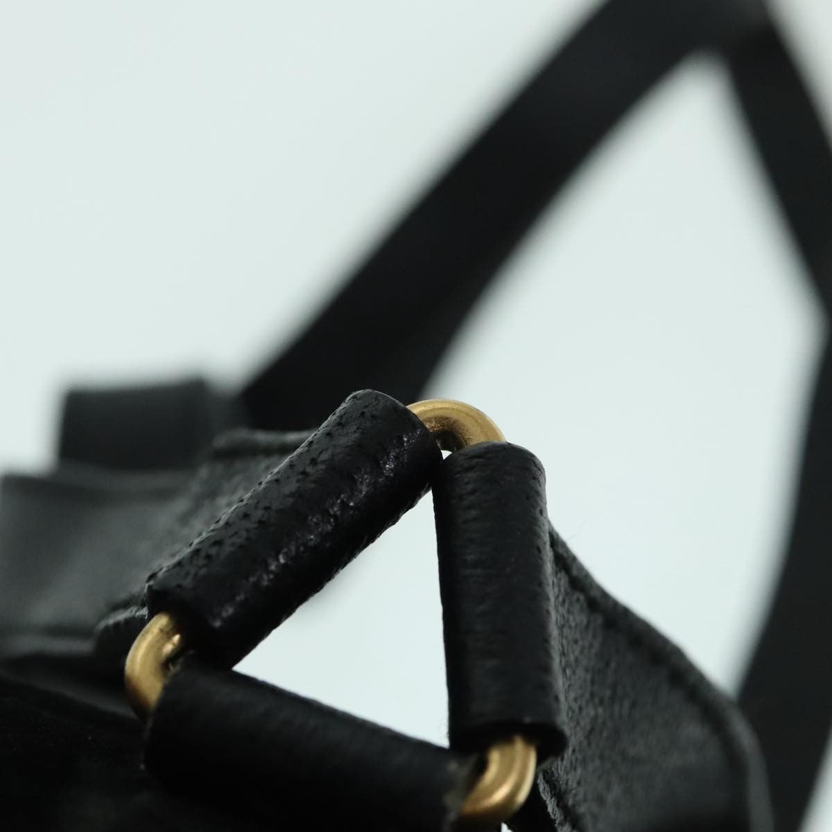 Gucci Vintage Bamboo Backpack Suede, BLACK, SUEDE, Backpack