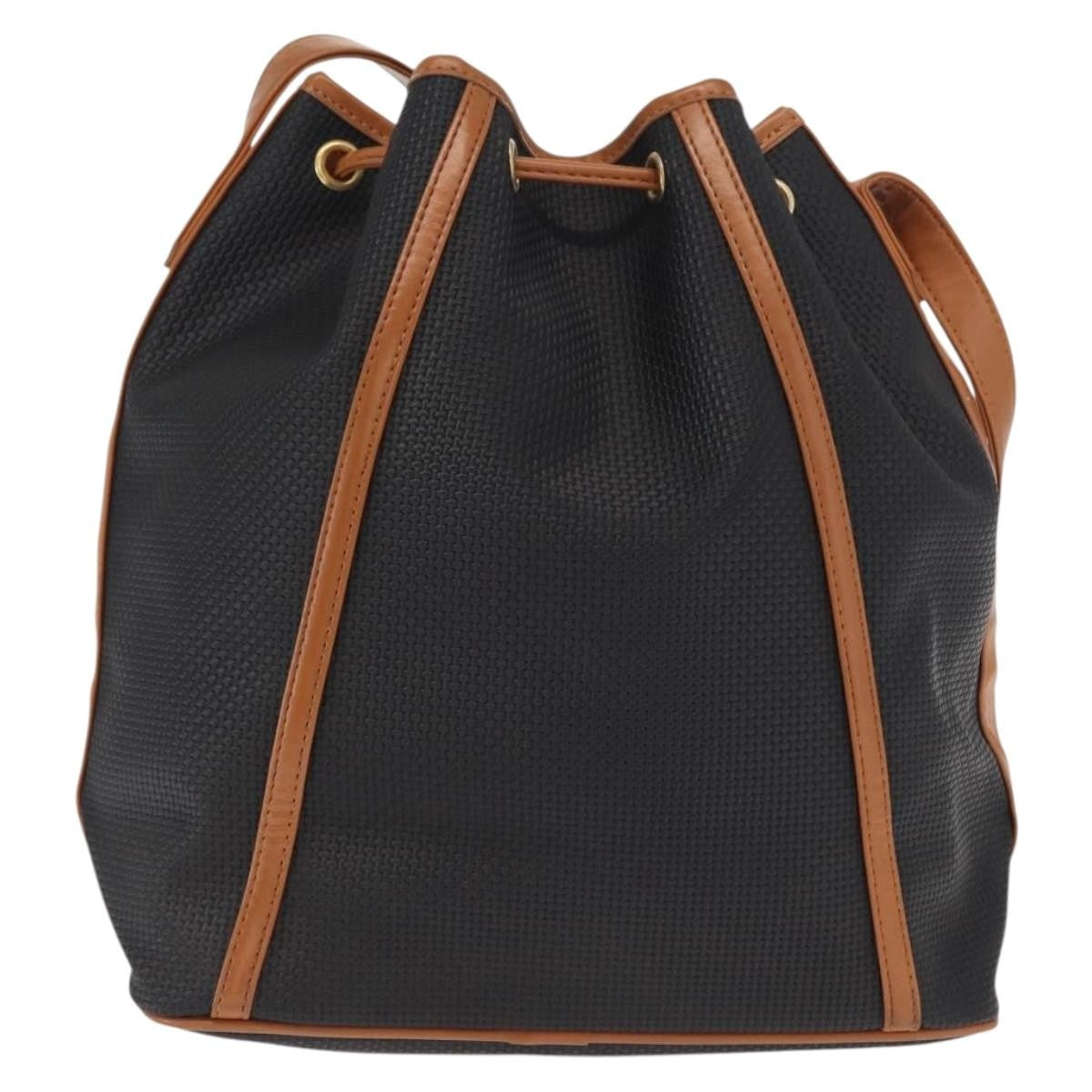 Saint Laurent Vintage Shoulder Bag Canvas, BLACK, CANVAS, Shoulder bag