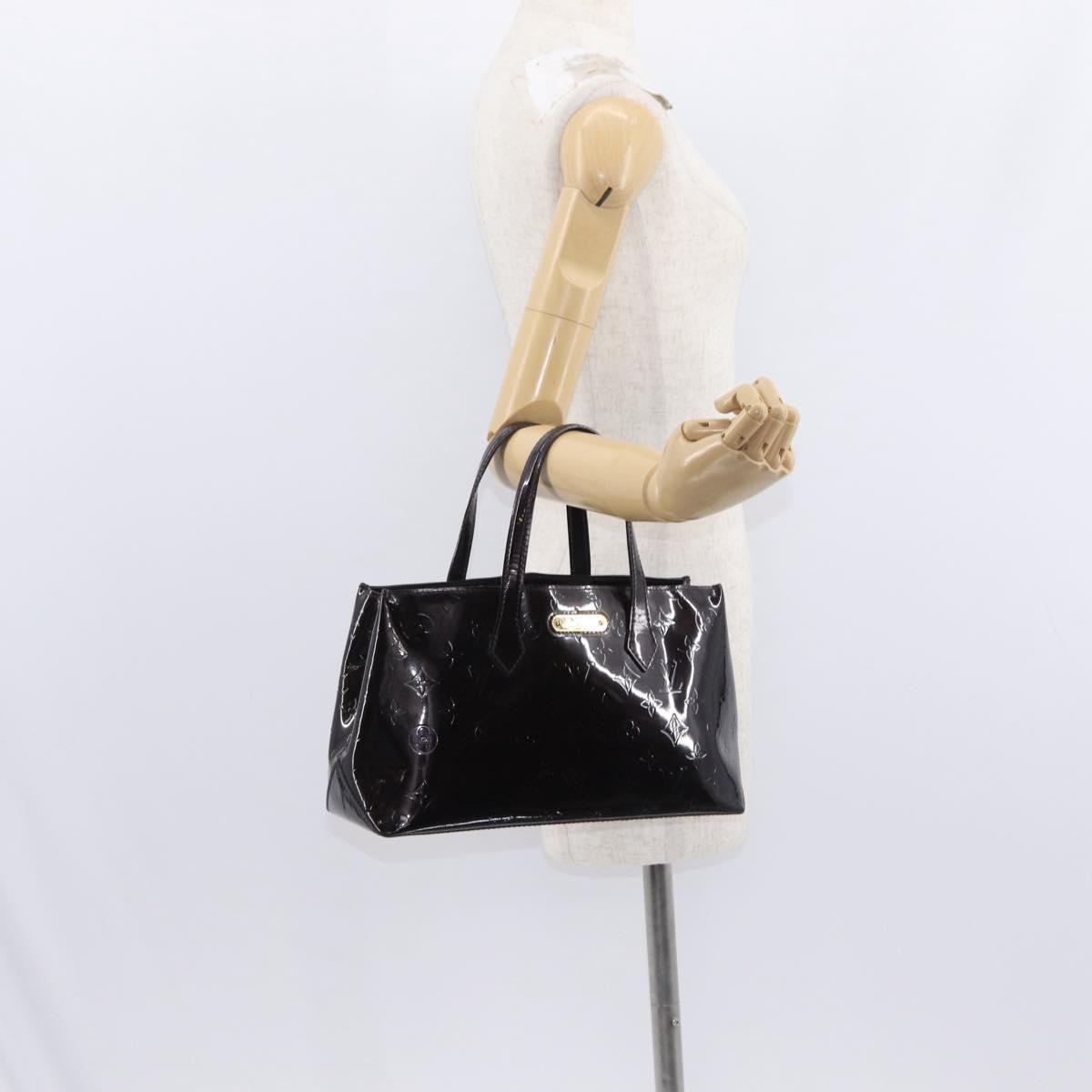 Louis Vuitton Wilshire Handbag Monogram Vernis, BURGUNDY, PATENT_LEATHER, Handbag