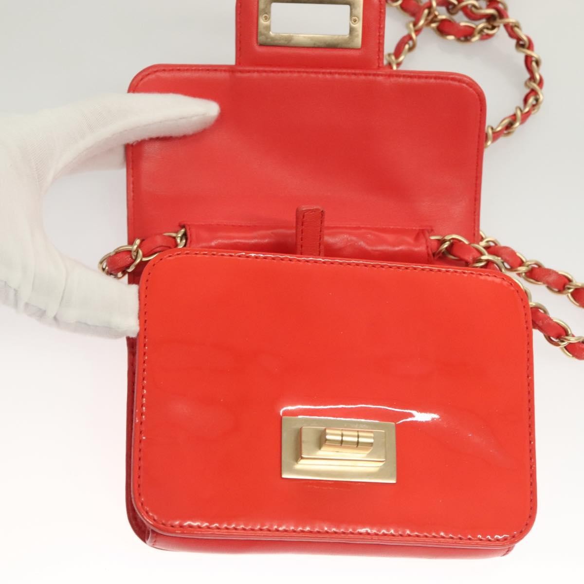 Chanel Reissue 2.55 Square Zip Around Card Holder Wallet Quilted Aged Calfskin, ORANGE, PATENT_LEATHER, Wallets