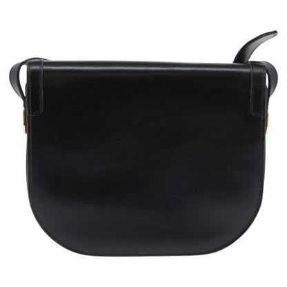 Christian Dior Flap Shoulder Bag Leather, BLACK, LEATHER, Shoulder bag