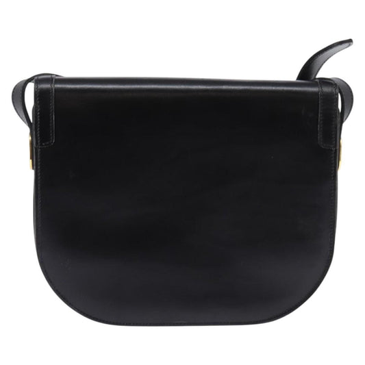 Christian Dior Flap Shoulder Bag Leather, BLACK, LEATHER, Shoulder bag