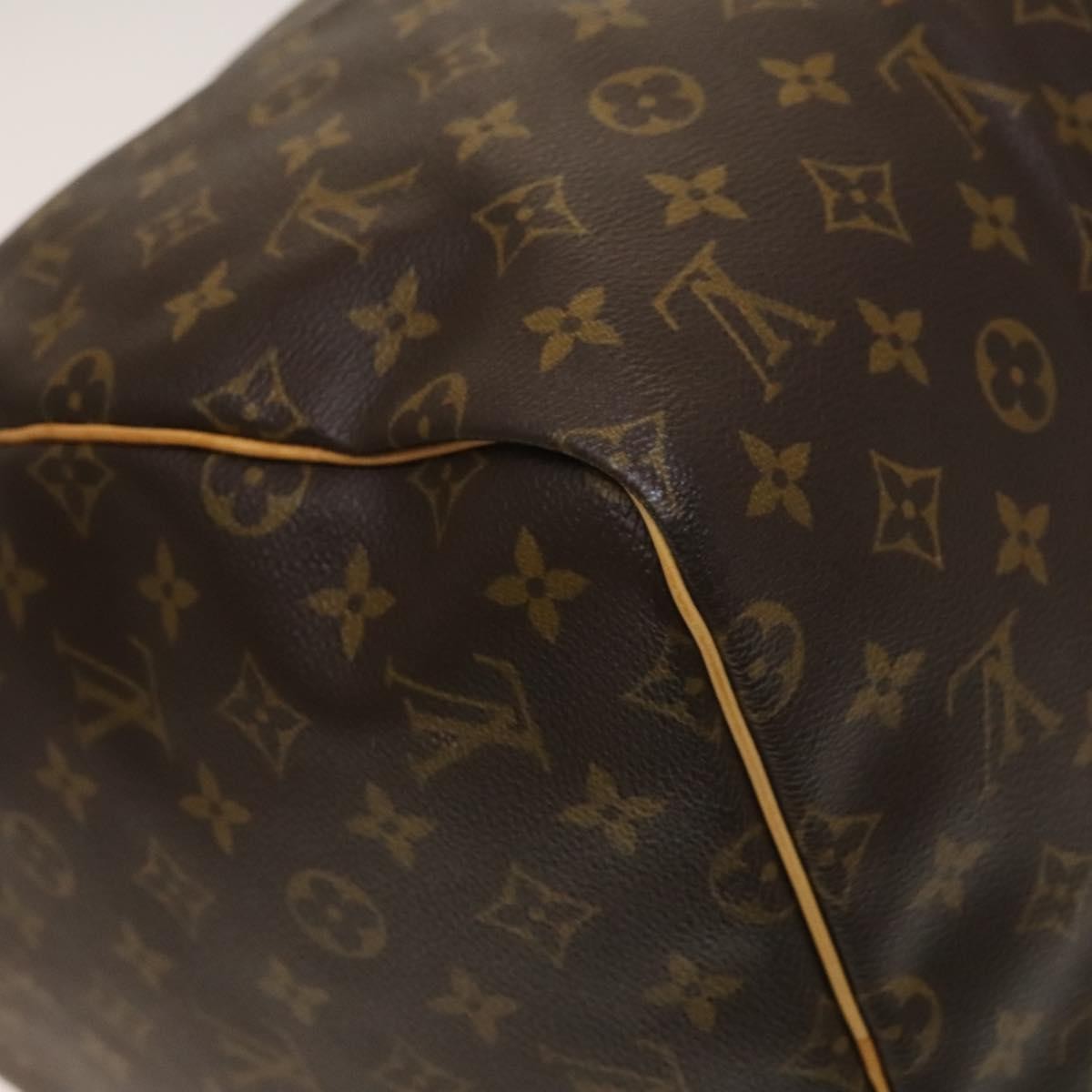 Louis Vuitton Keepall Bag Monogram Canvas, BROWN, CANVAS, Travel bag