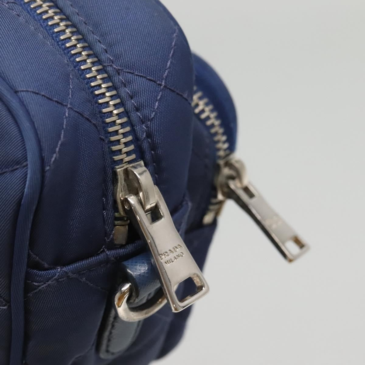 Prada Front Pocket Camera Bag Quilted Tessuto, BLUE, NYLON, Shoulder bag