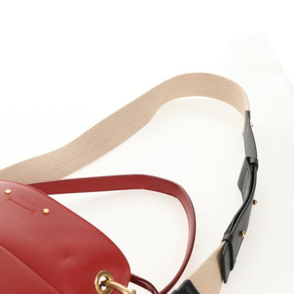 Chloe Roy Bucket Bag Leather, RED, LEATHER, Shoulder bag