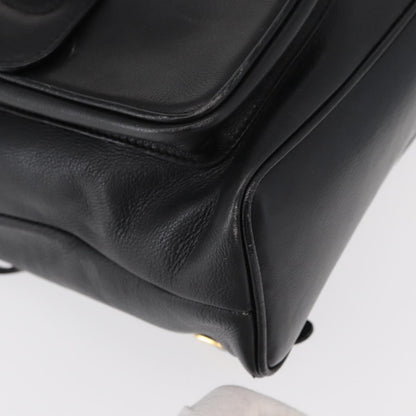 Gucci Vintage Bamboo Backpack Leather, BLACK, LEATHER, Backpack