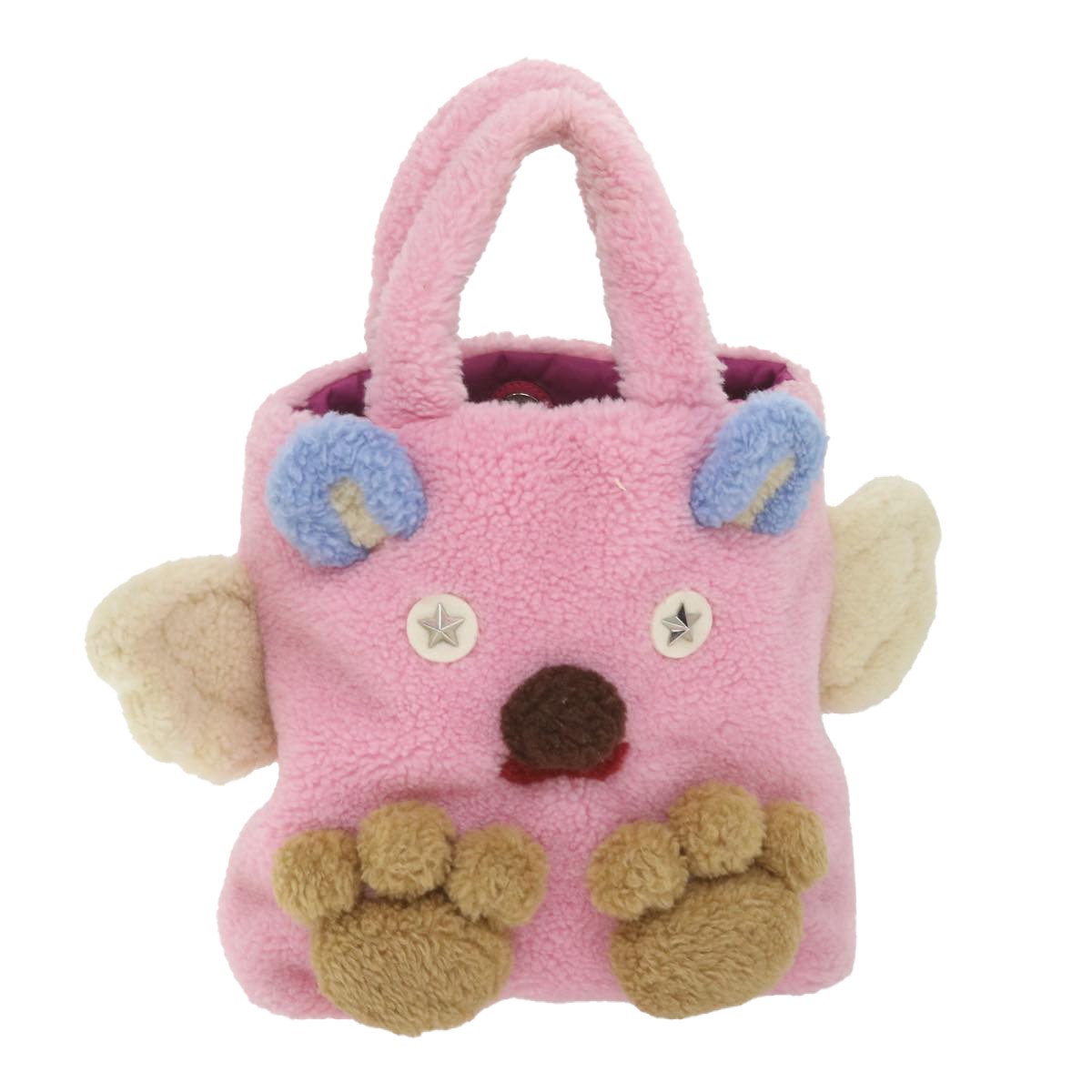 Gucci Flying Bear Handbag Wool, PINK, WOOL, Handbag