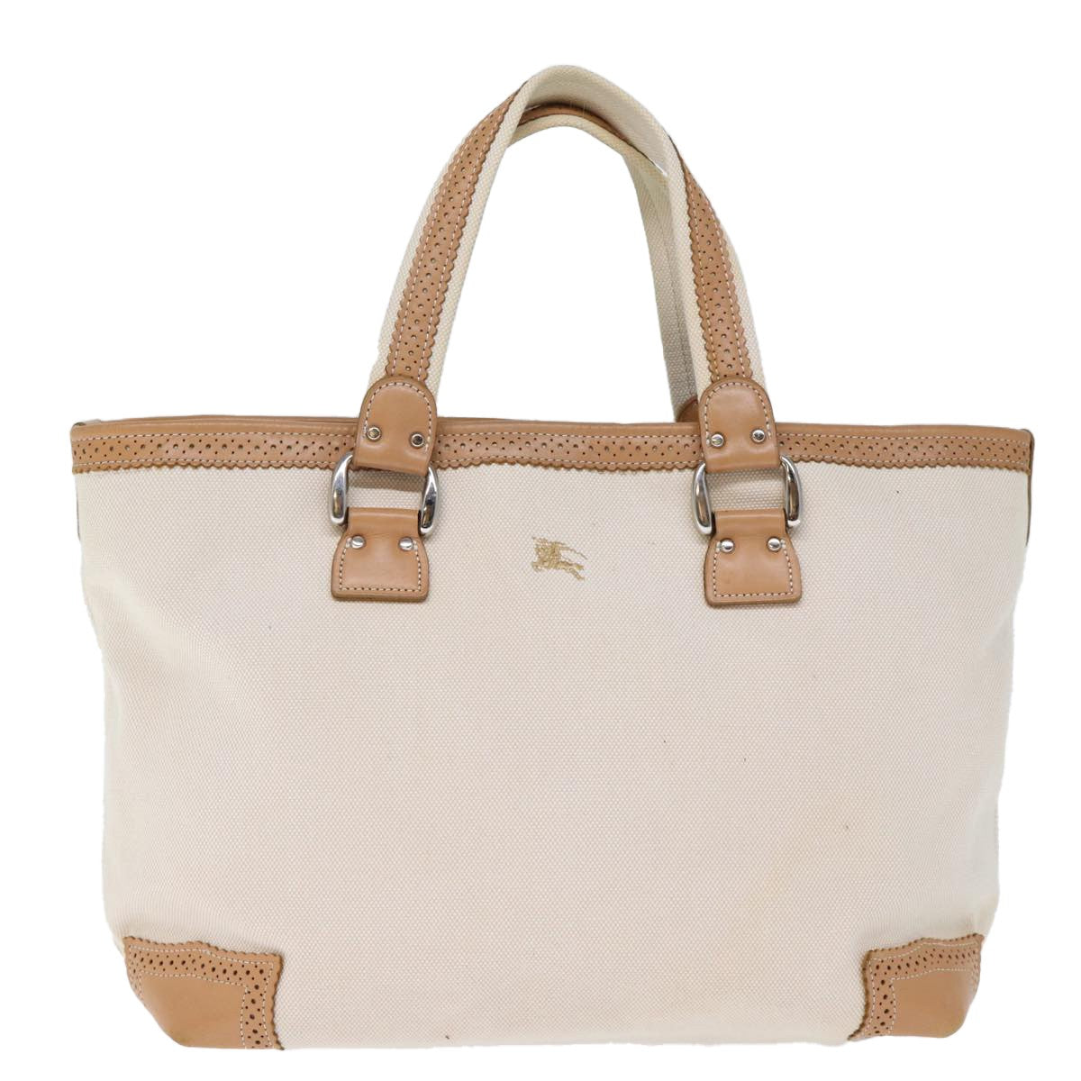 Burberry Blue Label Tote Bag Canvas, BEIGE, CANVAS, Tote bag
