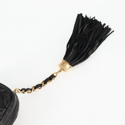 Chanel Camera CC Tassel Bag Leather, BLACK, LEATHER, Clutche & pouche
