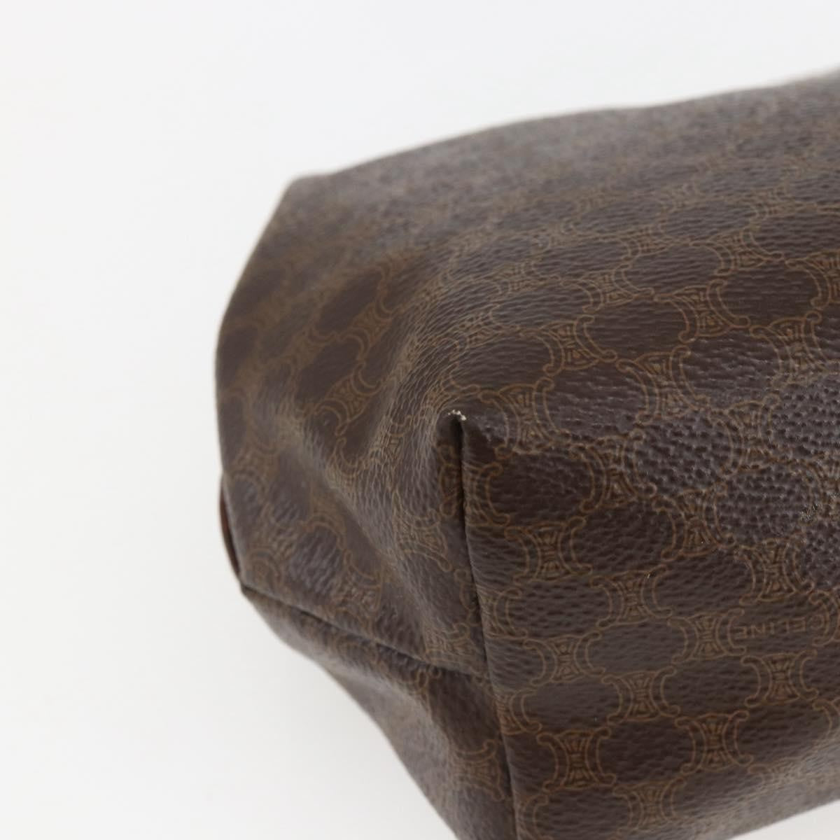 Celine Macadam Pochette Canvas and Leather, BROWN, CANVAS, Clutche & pouche