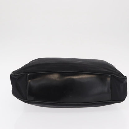 Gucci Vintage Bamboo Shoulder Bag Nylon, BLACK, CANVAS, Shoulder bag