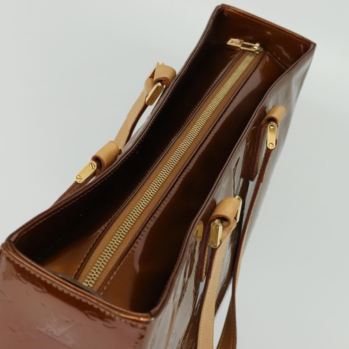 Louis Vuitton Columbus Handbag Monogram Vernis, BROWN, PATENT_LEATHER, Tote bag