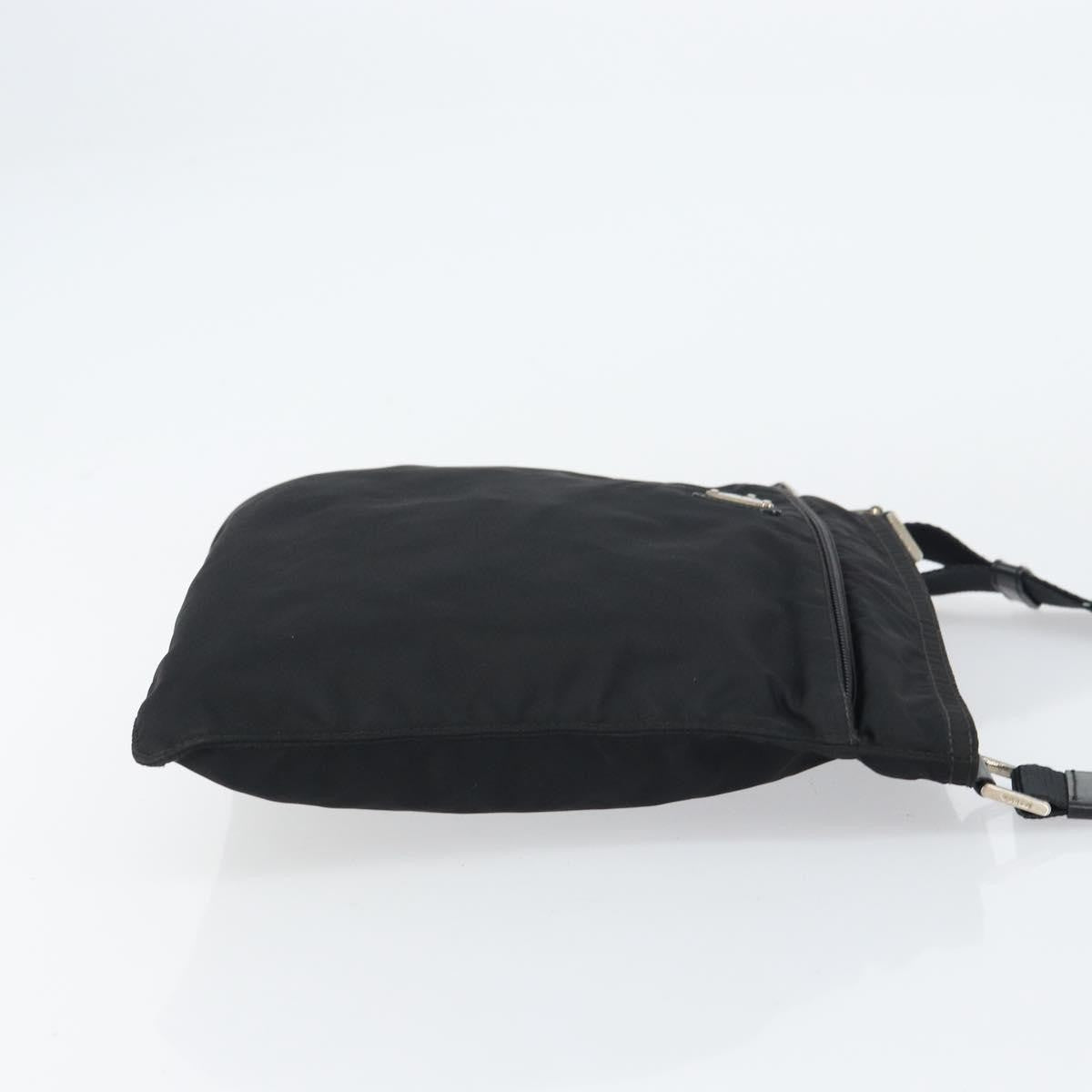 Prada Front Pocket Messenger Bag Tessuto, BLACK, NYLON, Shoulder bag