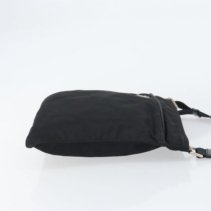 Prada Front Pocket Messenger Bag Tessuto, BLACK, NYLON, Shoulder bag