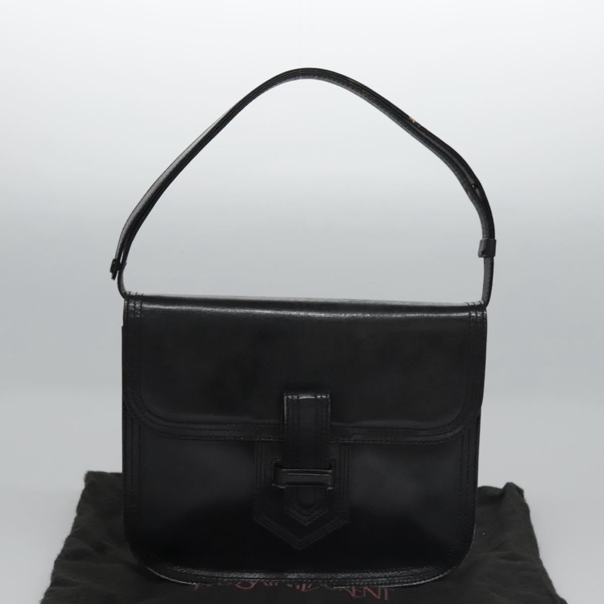 Saint Laurent Vintage Shoulder Bag Leather, BLACK, LEATHER, Shoulder bag