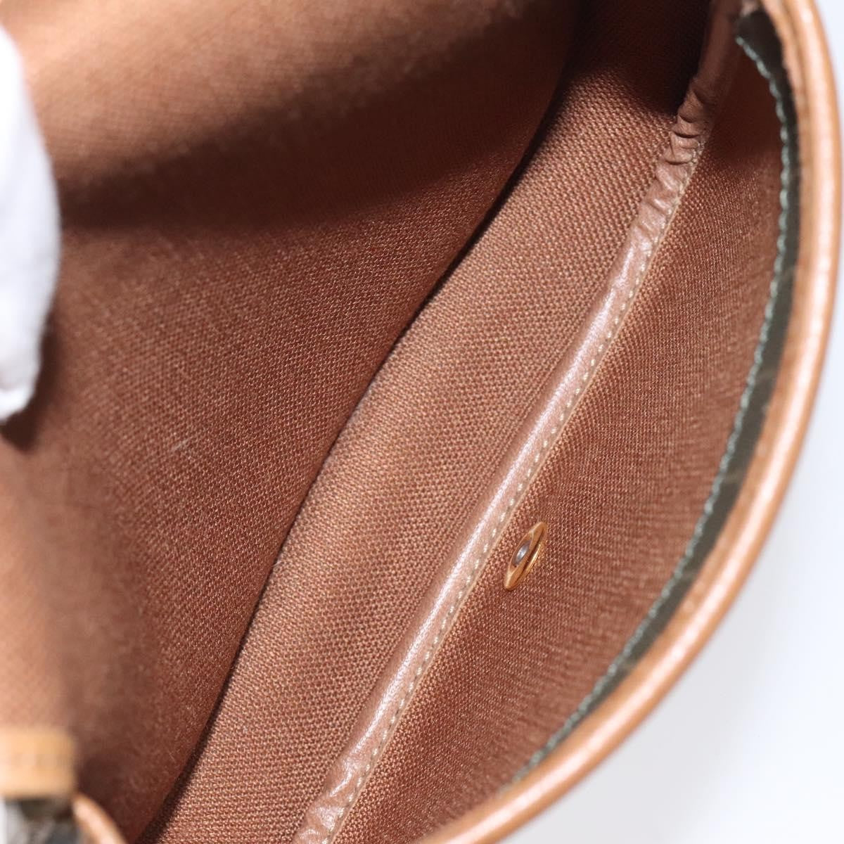 Christian Dior Vintage Honeycomb Flap Crossbody Bag Coated Canvas, BROWN, CANVAS, Crossbody bag