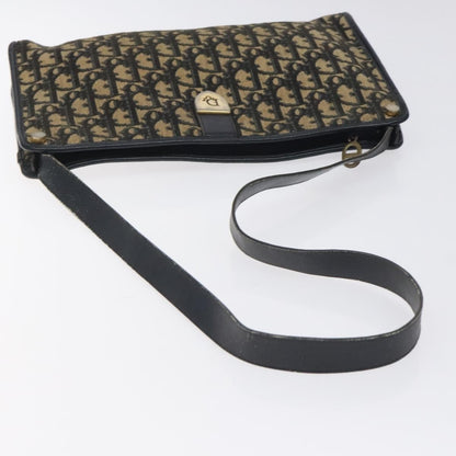 Christian Dior Vintage Trotter Shoulder Bag Canvas, NAVY, CANVAS, Shoulder bag