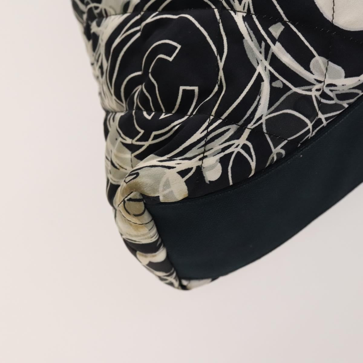 Chanel Kaleidoscope Chain Tote Quilted Printed Satin, BLACK, SILK, Tote bag