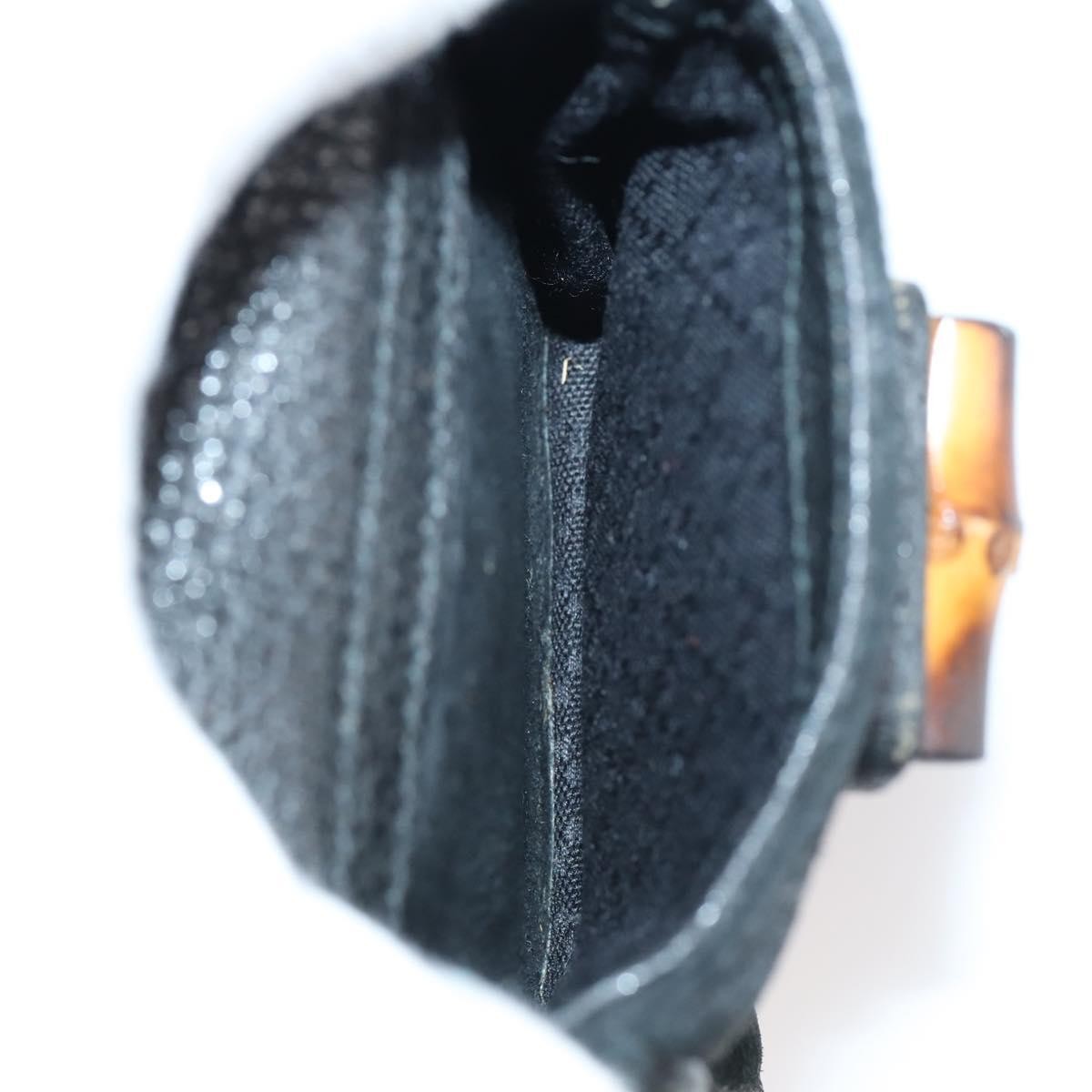 Gucci Vintage Bamboo Backpack Suede, BLACK, SUEDE, Backpack