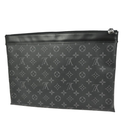 Louis Vuitton Discovery Pochette Monogram Eclipse Canvas, BLACK, CANVAS, Clutche & pouche